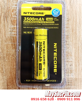 Nitecore NL1835HP; Pin sạc 18650 Lithium Li-ion 3.7v Nitecore NL1835 (3500mAh với 12.6Wh)